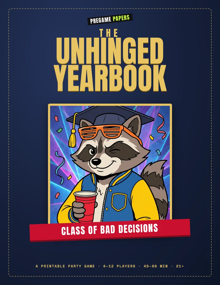 The printable Unhinged Yearbook