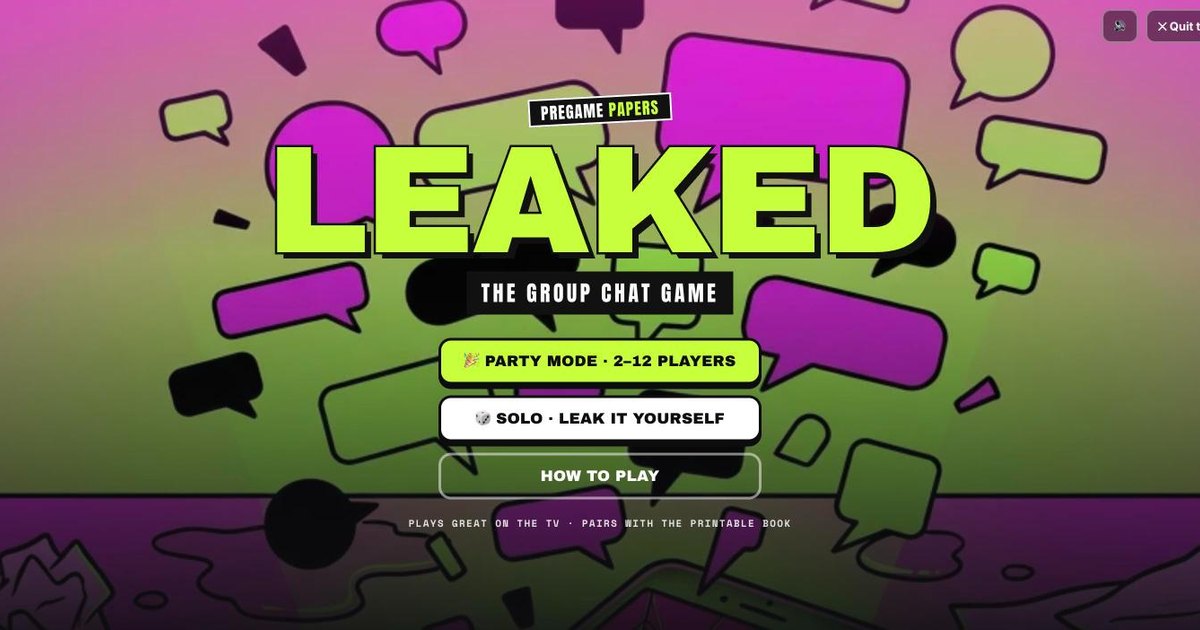 Pregame Papers: Leaked