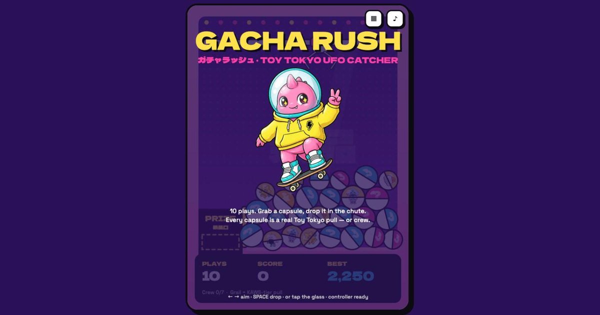 Gacha Rush: Toy Tokyo UFO Catcher